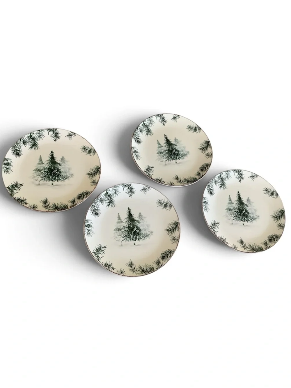 Bnwt Robert Stanley Forest Pine Decorative Dinner Plates - Set of 4